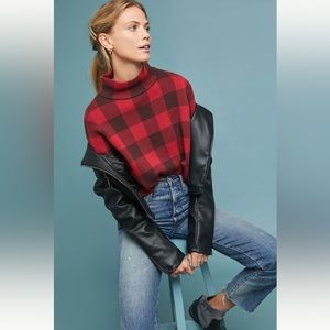 Anthropologie Field Flower Plaid Top XS